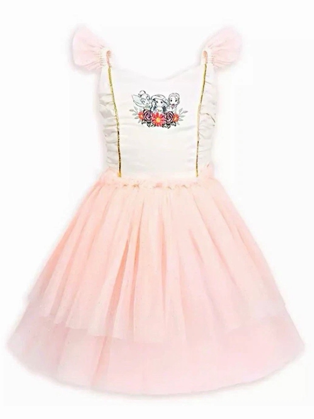 Disney Animators' Collection Girls 9-10Y Pink/White Fit & Flare Tulle Dress